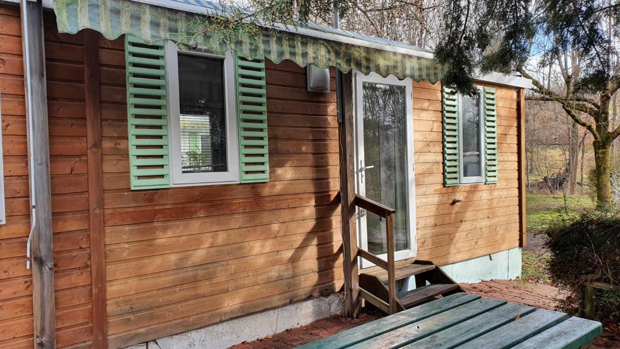Camping L'Enclave Mobil-Home Estavar Bagian luar foto